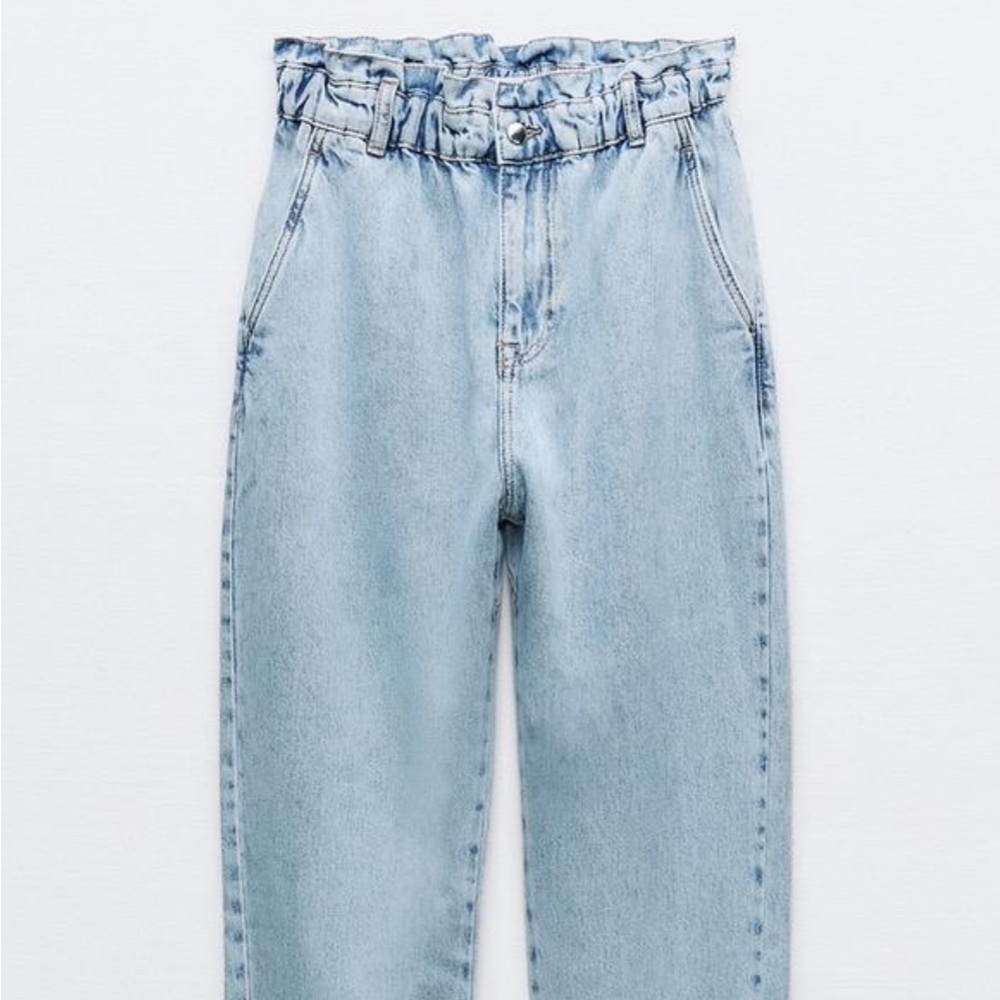 Paperbag waist jeans Zara